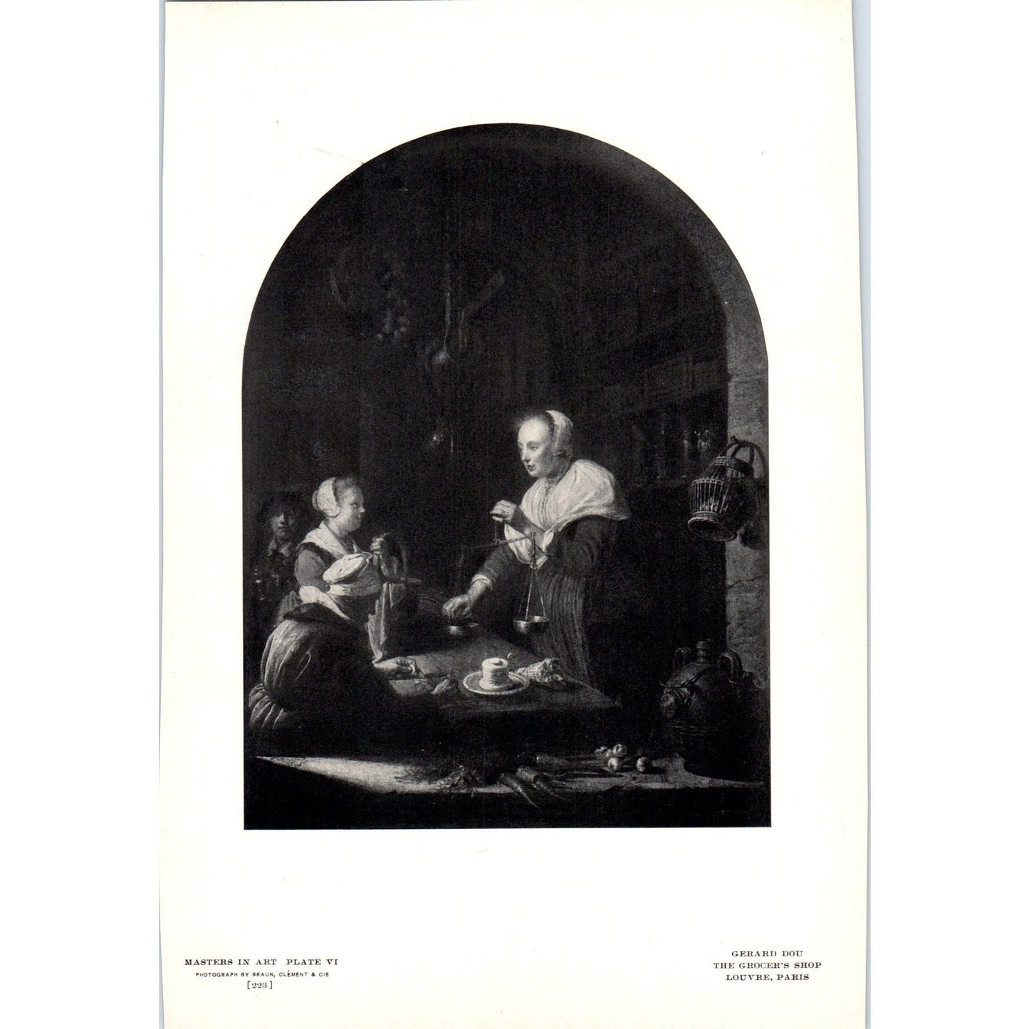 The Grocer's Shop - Gerard Dou c1905 Art Print D15