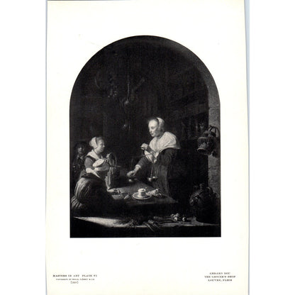 The Grocer's Shop - Gerard Dou c1905 Art Print D15