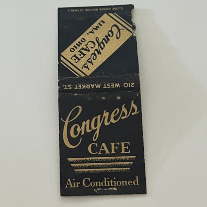 Congress Cafe Lima Ohio Vintage Matchbook Cover TB6-MB2-4