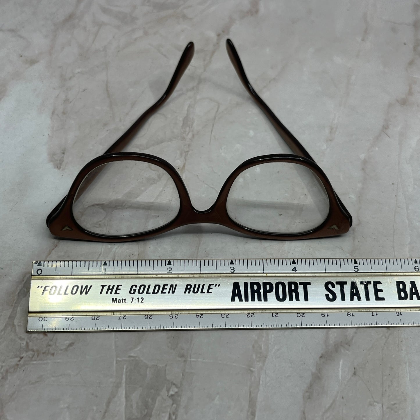 Vtg 1950's Pink Metallic Acrylic Cat Eye Sunglasses Eyeglasses Frames TG7-G5-2
