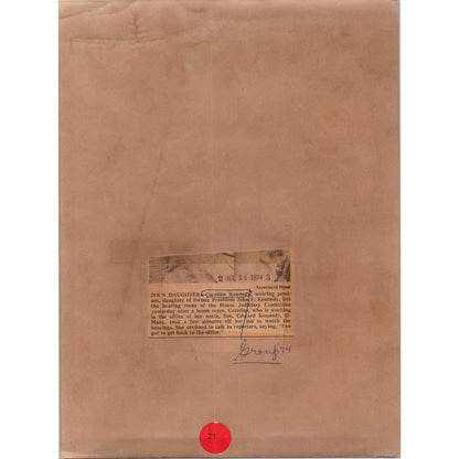 Caroline Kennedy after Bomb Scare 1974 8x10 Original Press Photo D1-P