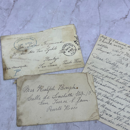 1913 Letter Port Au Prince Haiti San Juan Puerto Rico Dolores Raymond TJ5-E2