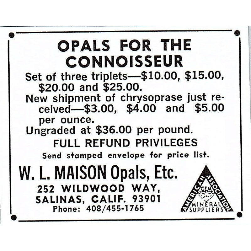 The Jewel Tree Taiwan Jade Hopkins MN 1972 Ad AF8-M1