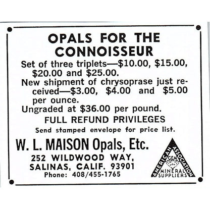 The Jewel Tree Taiwan Jade Hopkins MN 1972 Ad AF8-M1