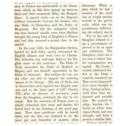 Burning of Joan of Arc 1911 Engraving Print AF5-7