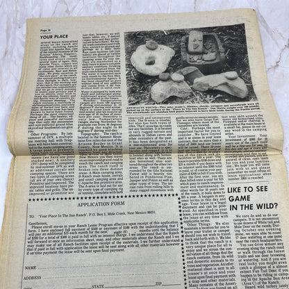 1979 Your Place In The Sun Ranch Newsletter Mule Creek New Mexico M11