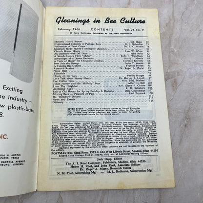 1966 Feb Gleanings in Bee Culture Magazine Bees Beekeeping Honey TD7