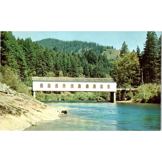Eugene Oregon McKenzie River Covered Bridge Postcard PB12
