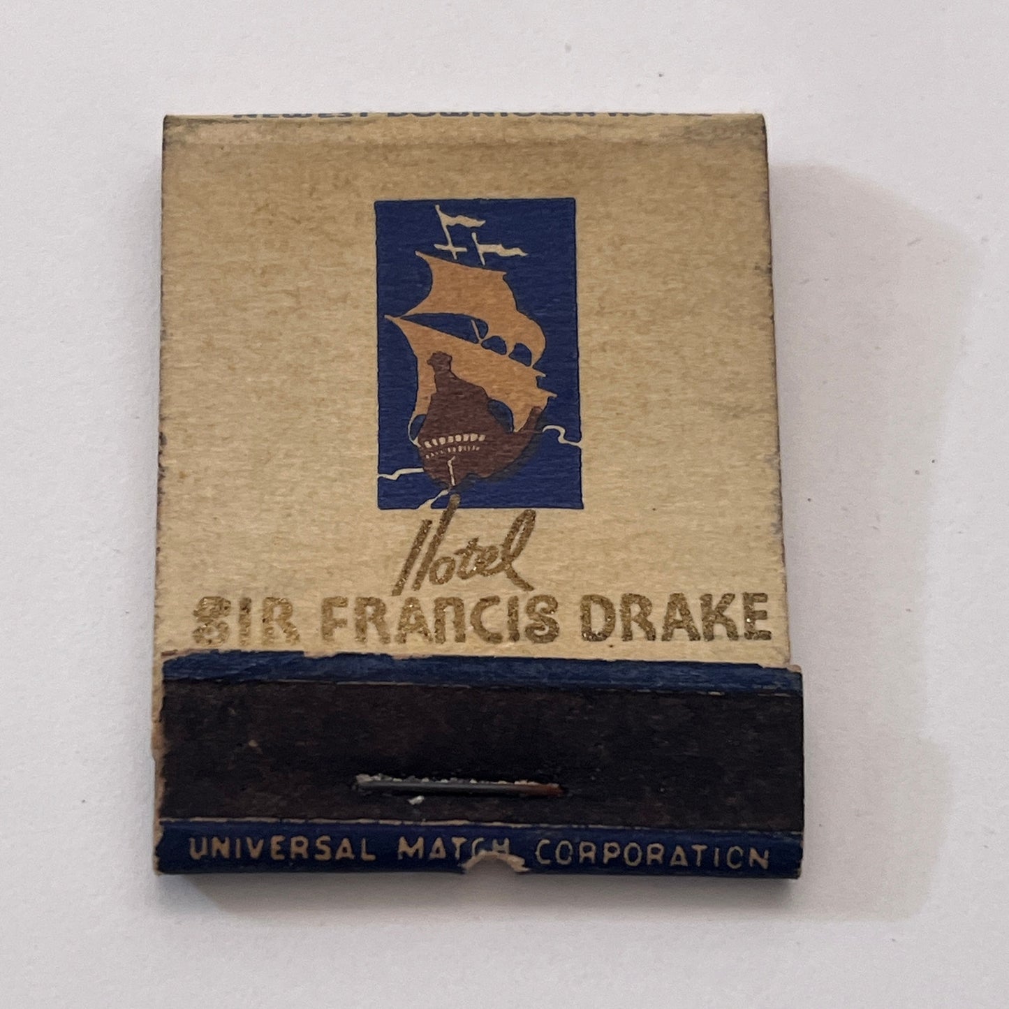 Hotel Sir Francis Drake San Francisco Vintage Matchbook Cover TB8-MB-10