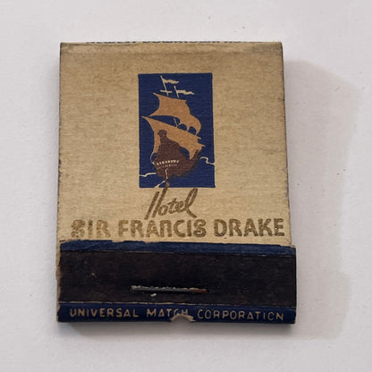 Hotel Sir Francis Drake San Francisco Vintage Matchbook Cover TB8-MB-10
