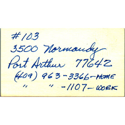 Marty Rauscher North Channel Area Chamber of Commerce Vtg Business Card SE3-B9