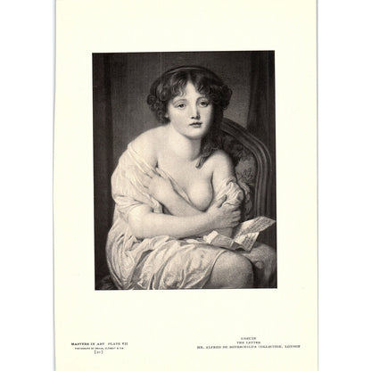 The Letter - Greuze - 1904 Litho Art Print AF5-6