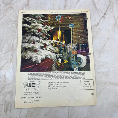 1972 Nov/Dec White's Electronics Discover Newsletter Treasure Hunting OR M19