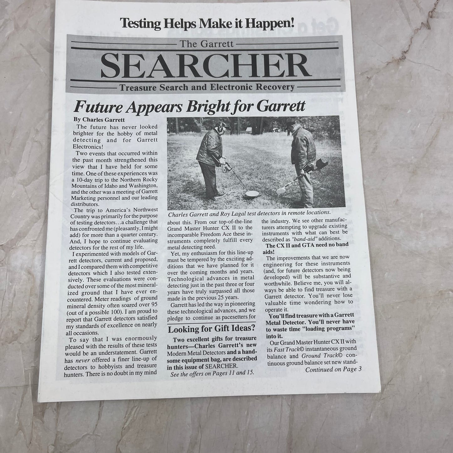 1991 Oct - The Garrett Searcher Newsletter Treasure Hunting Metal Detectors M20