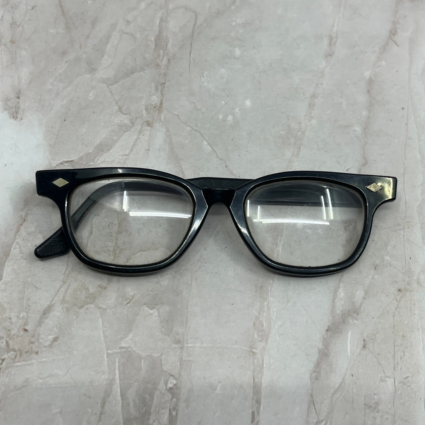 Vintage Criss 46-19 5 1/2 Black Acrylic Sunglasses Eyeglasses Frames TG7-G5-4