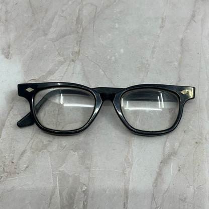 Vintage Criss 46-19 5 1/2 Black Acrylic Sunglasses Eyeglasses Frames TG7-G5-4