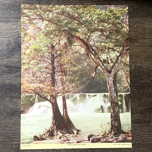 Caída De El Salto - San Luis Potosi Mexico Vintage Art Print 12x15 V11