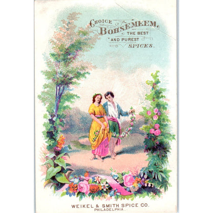 Bohsemeem Spices Weikel & Smith Spice Co Philadelphia c1880 Trade Card AE5