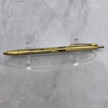John L. Esh Carpenter & Builder Box 79 R.D. 1 Vintage Advertising Pen TC5-PP2