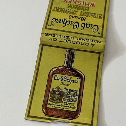 Crab Orchard Kentucky Bourbon Whiskey Vintage Matchbook Cover TB6-MB1-12