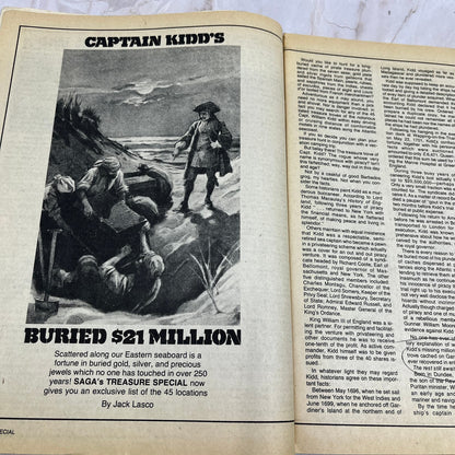 1975 Saga's Special Treasure Hunting Magazine Guide to Lost Millions M19