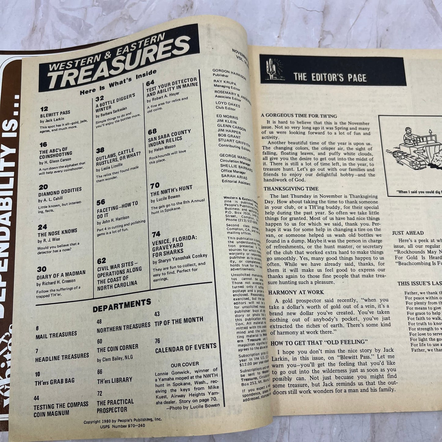 1980 Nov - Western & Eastern Treasures Magazine - Treasure Hunting Gold M13