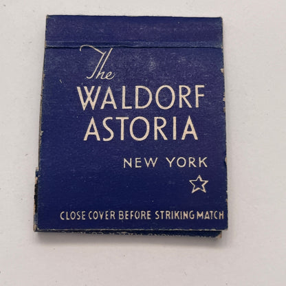 The Waldorf Astoria Hotel NY Vintage Matchbook Cover TB8-MB-7