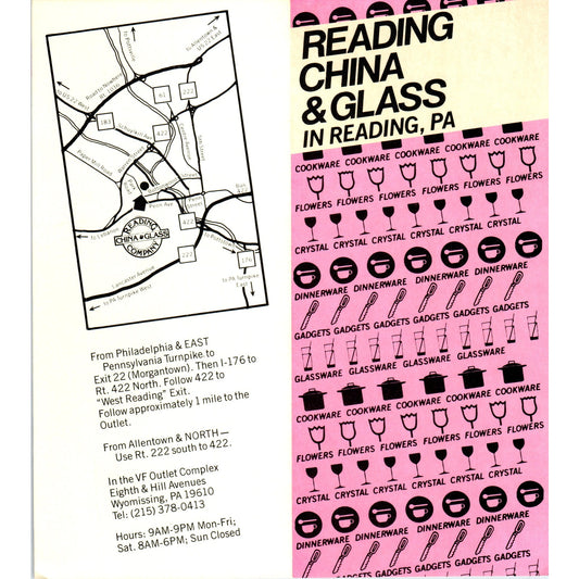 1970s Reading China & Glass in Reading Philadelphia Brochure TF4-BB