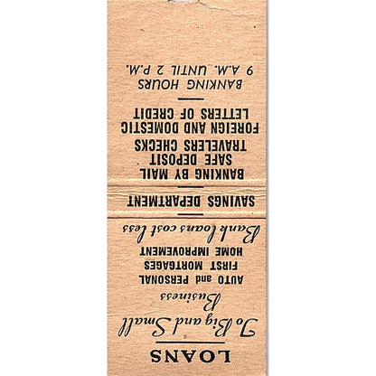 National Boulevard Bank of Chicago 30th Anniversary Vtg Matchbook Cover MM11-9