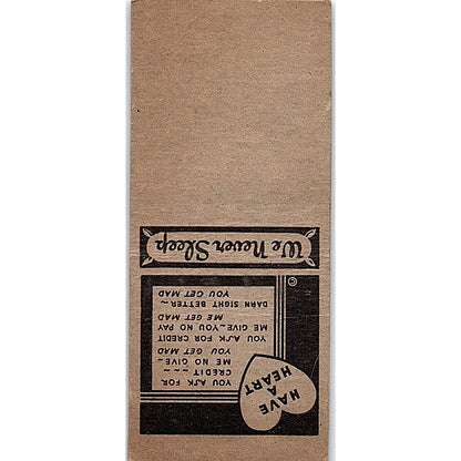 Palace Tavern Jim Spallacci Oliver WI Vintage Matchbook Cover SC7-Y5