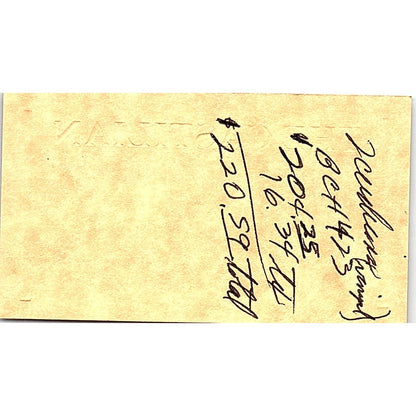 The Castilian Upholstery & Carpet Bill L Johnson Houston TX Business Card SF3-B6