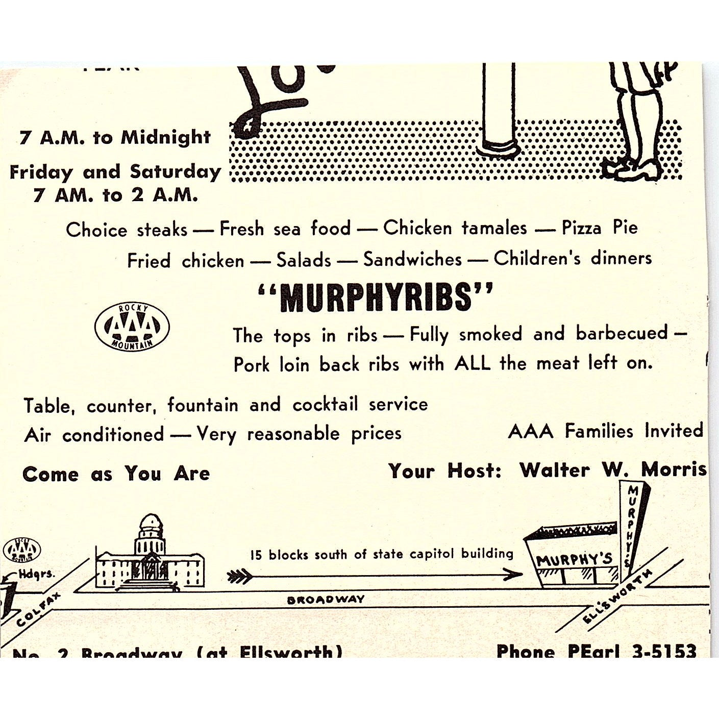 Miller's Cafeterias Uptown, Midtown Denver CO 1958 Ad AG1-H3