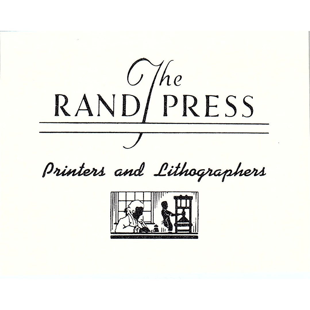 The Rand Press Printers & Lithographers Boston MA 1950 Ad AF6-M6