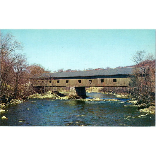 Morse Covered Bridge Bangor Maine Covered Bridge Postcard PB11