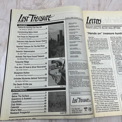 1988 Aug - Lost Treasure Magazine - Treasure Hunting Gold Prospecting M15