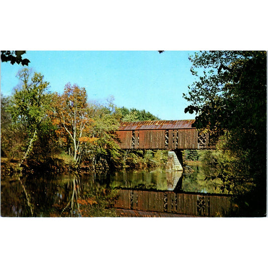 Old Covered Bridge in Swanzey NH Covered Bridge Postcard PC4