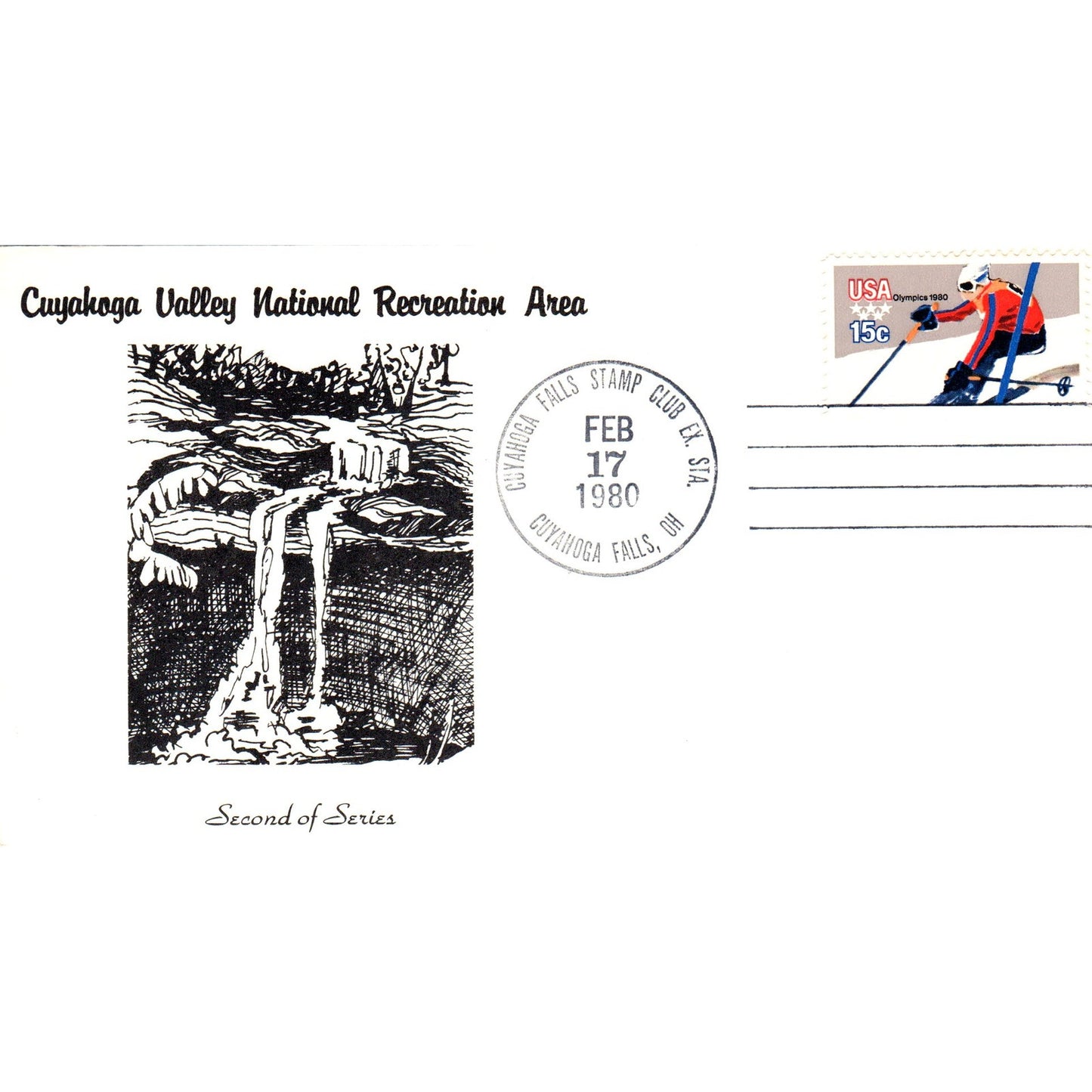 1980 Cuyahoga Valley Second of Series Ohio First Day Issue Postal Cover TI5-PC1