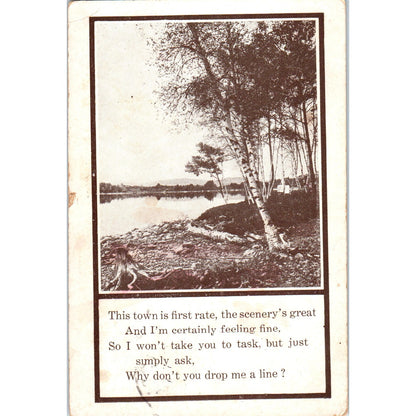 1911 This Town is Great Poem Whitten & Dennison West Bethel Antique Postcard PD8