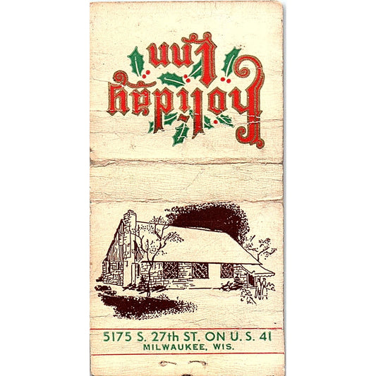 Holiday Inn Cocktail Lounge Milwaukee WI Vintage Matchbook Cover SF3-Y4
