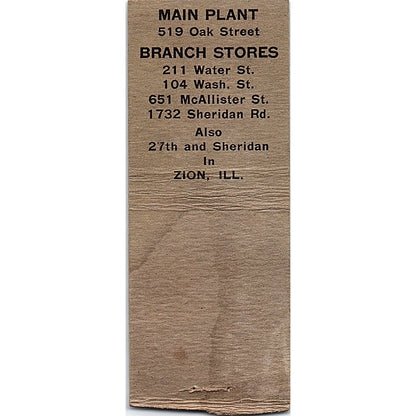 Peoples Laundry and Dry Cleaning Waukegan IL Vintage Matchbook Cover SF3-Y5