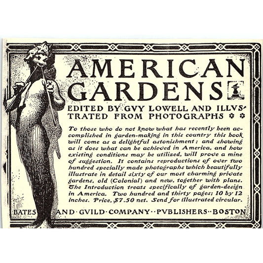 American Gardens Bates & Guild Company Boston - 1902 Ad AF4-13