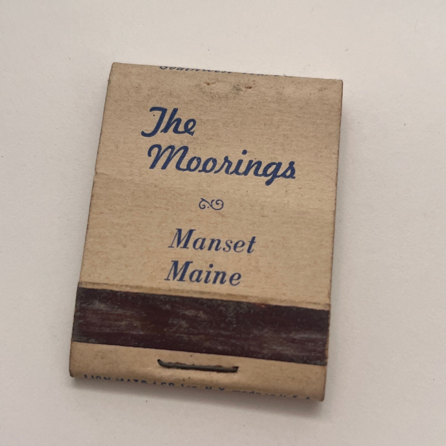 The Moorings Southwest Harbor Manset Maine Vintage Matchbook Cover TB8-MB-6