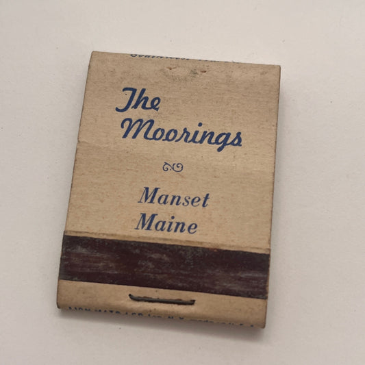 The Moorings Southwest Harbor Manset Maine Vintage Matchbook Cover TB8-MB-6
