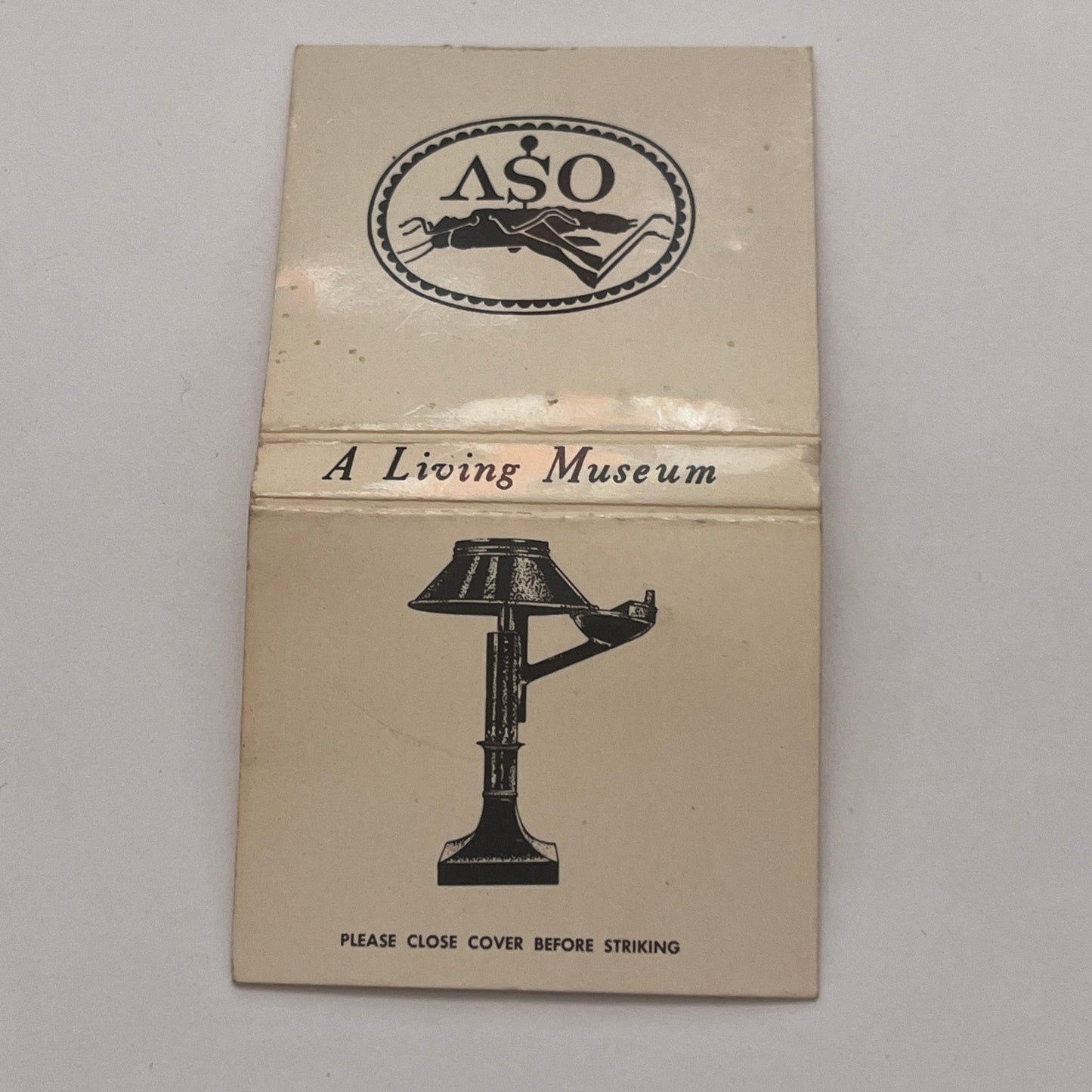 Old Sturbridge Village New England Lamp MA Vintage Matchbook Cover TB8-MB2-2