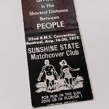 Sunshine State Matchcover Club 1972 Montreal Vintage Matchbook Cover TB6-MB1-15