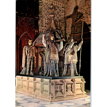 Sevilla Catedral Monumento a Los Restos De Colón Vintage Postcard PD1