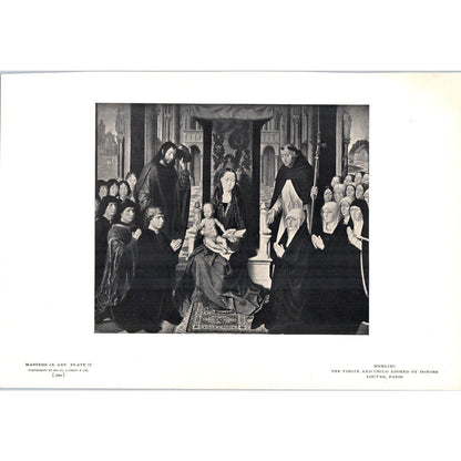 The Virgin and Child Adored By Donors - Memlinc c1905 Art Print D13