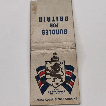 Bundles for Britain Inc New York City Vintage Matchbook Cover TB8-MB-14