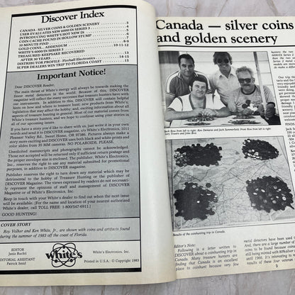 1983 Vol II White's Electronics Discover Newsletter Metal Detectors M19