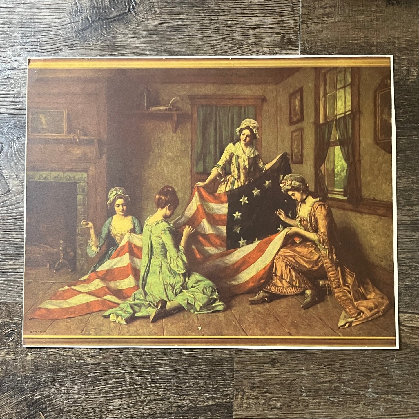 Birth of the Flag - Henry Mosler Lithograph Art Print 11x14 V8
